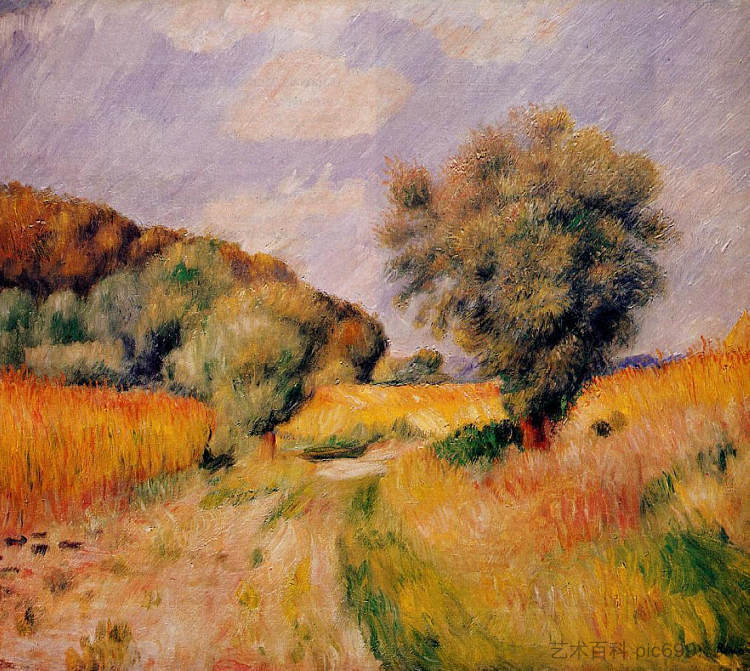 麦田 Fields of Wheat (1885)，皮耶尔·奥古斯特·雷诺阿