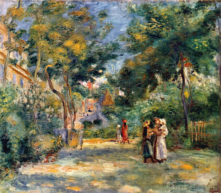 花园里的人物 Figures in a Garden (1880),皮耶尔·奥古斯特·雷诺阿