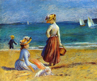 海滩上的人物 Figures on the Beach (1890)，皮耶尔·奥古斯特·雷诺阿