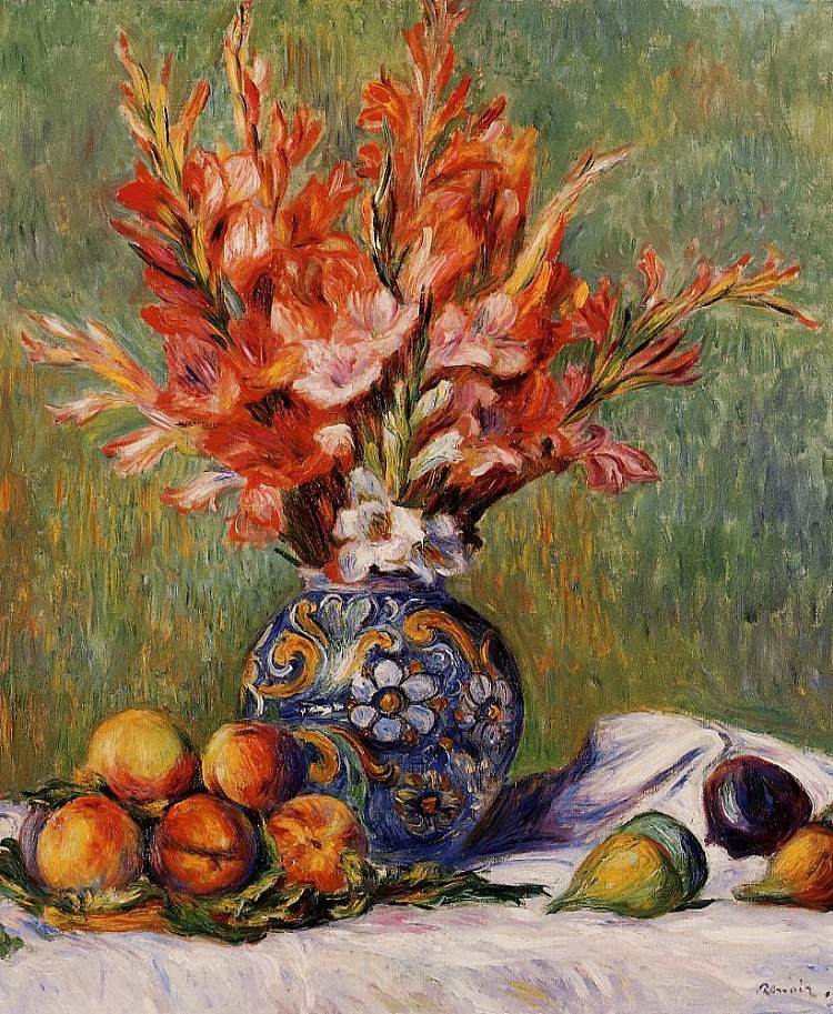 花与果 Flowers and Fruit (1889)，皮耶尔·奥古斯特·雷诺阿