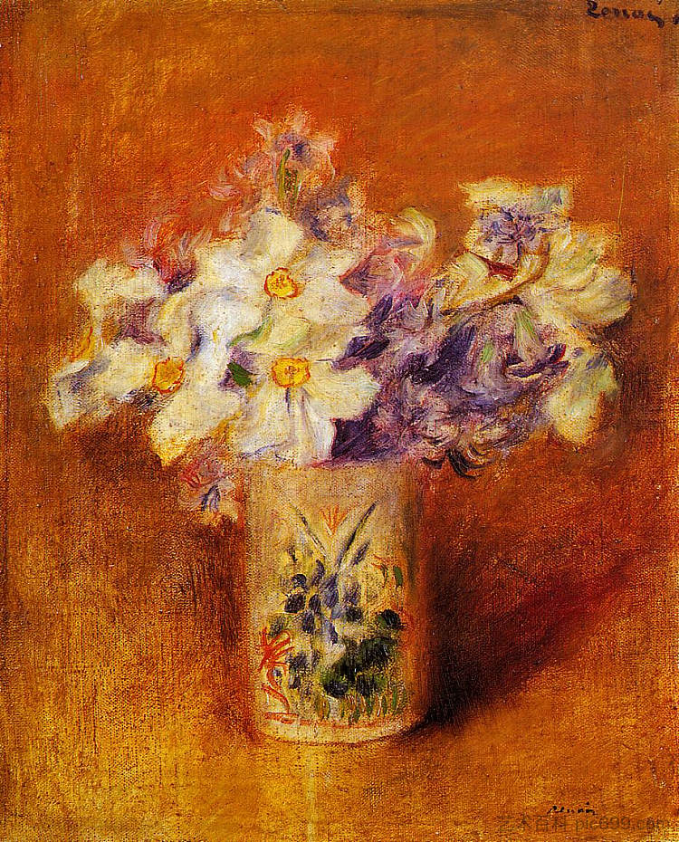 花瓶里的花 Flowers in a Vase (1878),皮耶尔·奥古斯特·雷诺阿