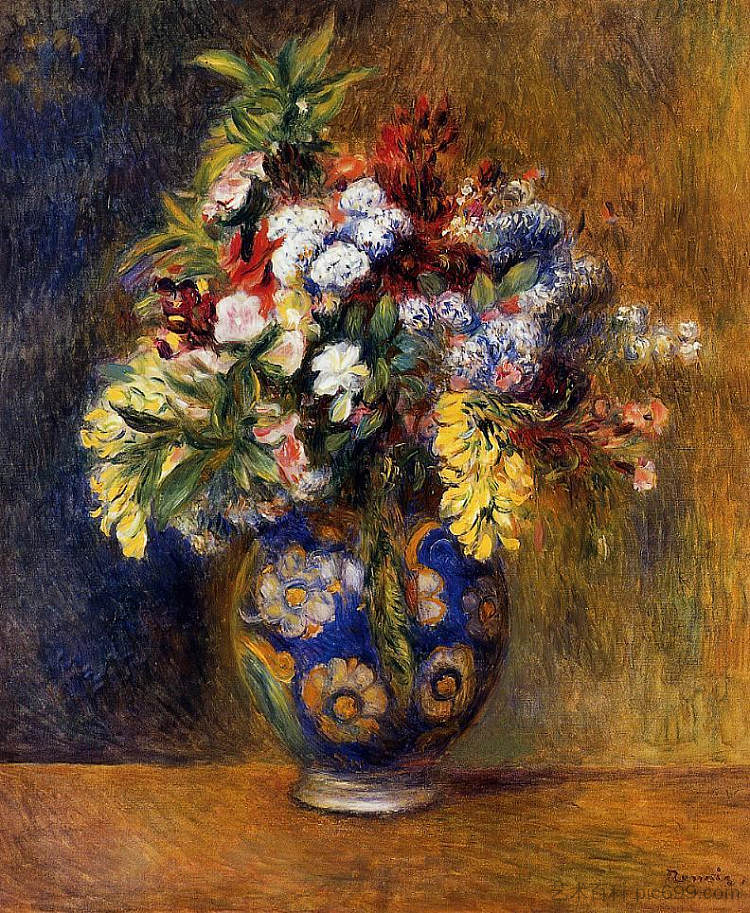 花瓶里的花 Flowers in a Vase (1878)，皮耶尔·奥古斯特·雷诺阿