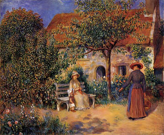 Garden Scene in Brittany Garden Scene in Brittany (1886)，皮耶尔·奥古斯特·雷诺阿