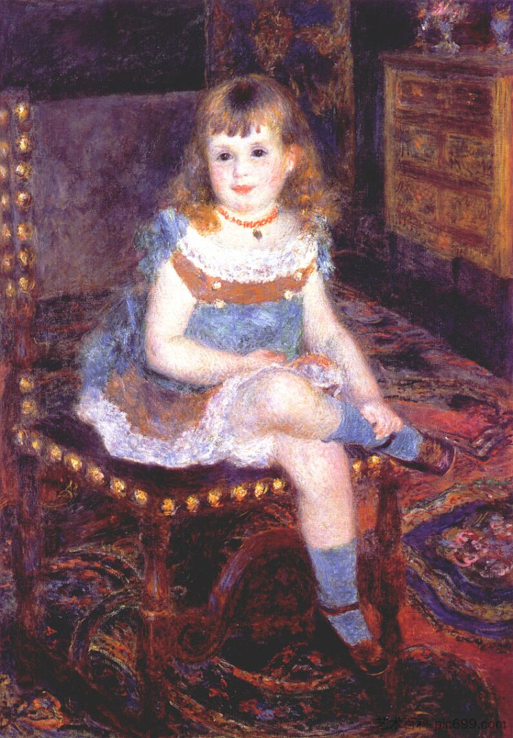 乔吉特·沙尔彭蒂埃坐着 Georgette Charpentier Seated (1876),皮耶尔·奥古斯特·雷诺阿