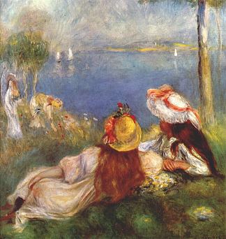 海边的女孩 Girls on the seashore (1894)，皮耶尔·奥古斯特·雷诺阿