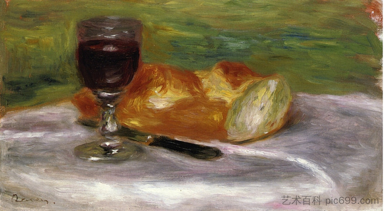 一杯酒 Glass of Wine (1908)，皮耶尔·奥古斯特·雷诺阿