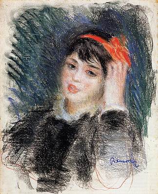 一个年轻女子的头 Head of a Young Woman (1878 – 1880)，皮耶尔·奥古斯特·雷诺阿