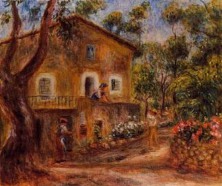 在Cagnes的Collett的房子 House in Collett at Cagnes (1912)，皮耶尔·奥古斯特·雷诺阿