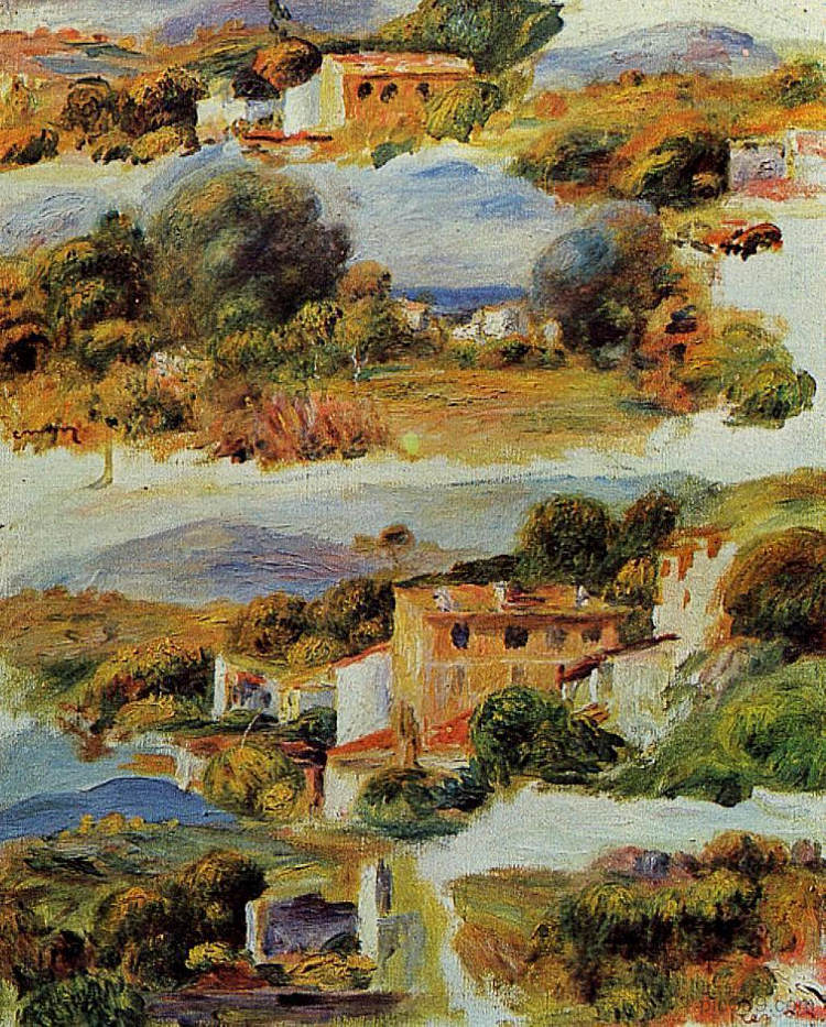 在Cagnes的房子 Houses at Cagnes (1905)，皮耶尔·奥古斯特·雷诺阿