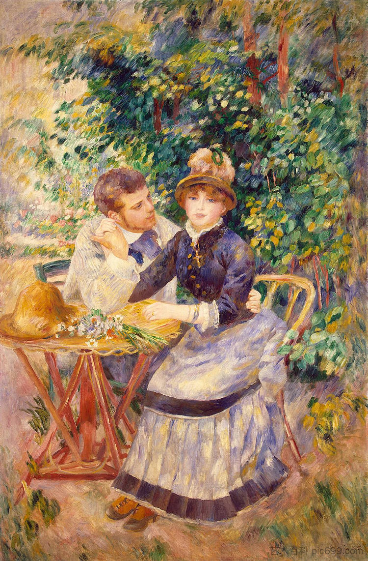 在花园里 In the Garden (1885),皮耶尔·奥古斯特·雷诺阿
