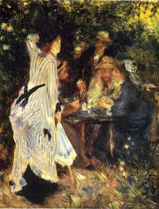 在花园里 In the Garden (1876)，皮耶尔·奥古斯特·雷诺阿