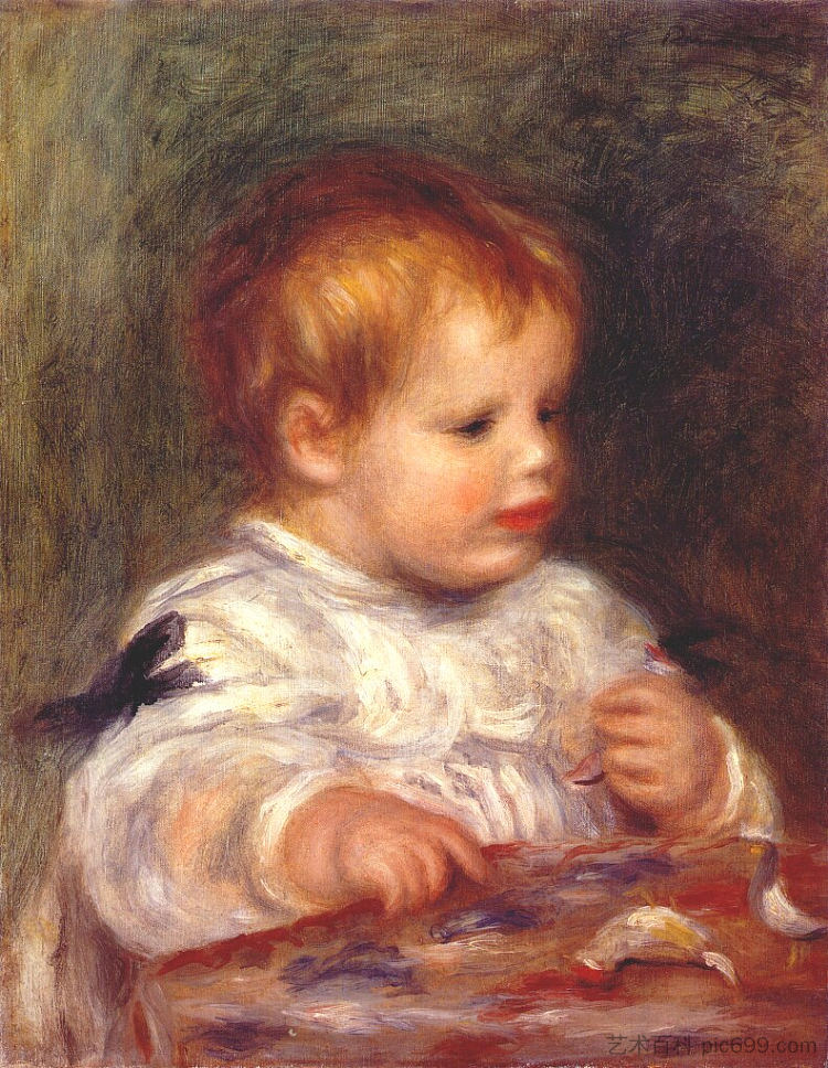 雅克·弗雷小时候的样子 Jacques fray as a baby (1904),皮耶尔·奥古斯特·雷诺阿