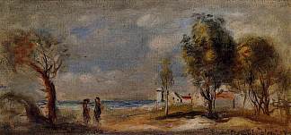 景观(取自柯罗) Landscape (after Corot) (1898)，皮耶尔·奥古斯特·雷诺阿
