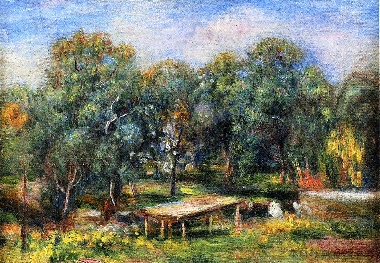 Collettes的景观 Landscape at Collettes,皮耶尔·奥古斯特·雷诺阿