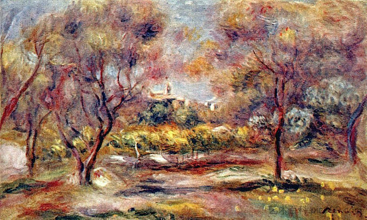 格拉斯景观 Landscape at Grasse (1908 - 1911),皮耶尔·奥古斯特·雷诺阿