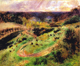 瓦尔格蒙特的景观 Landscape at Wargemont (1879)，皮耶尔·奥古斯特·雷诺阿