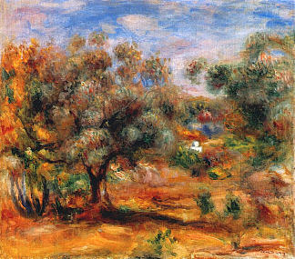 加涅斯附近景观 Landscape Near Cagnes (1909 – 1910)，皮耶尔·奥古斯特·雷诺阿