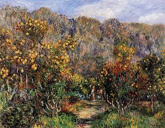 含羞草景观 Landscape with Mimosas (1912)，皮耶尔·奥古斯特·雷诺阿