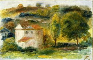 白宫景观 Landscape with White House (1916)，皮耶尔·奥古斯特·雷诺阿