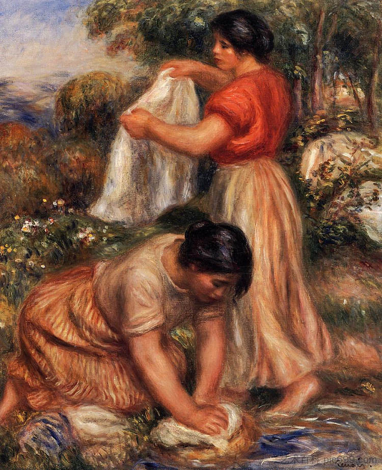 Laundresses Laundresses (c.1912),皮耶尔·奥古斯特·雷诺阿