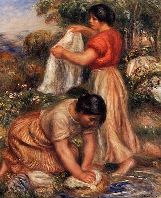 Laundresses Laundresses (c.1912)，皮耶尔·奥古斯特·雷诺阿