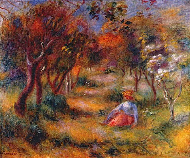邮政花园(Cagnes) Le Jardin de la Poste (Cagnes) (1906),皮耶尔·奥古斯特·雷诺阿