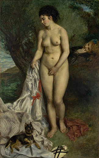 塞纳河畔的莉丝 Lise on the Bank of the Seine (1870)，皮耶尔·奥古斯特·雷诺阿