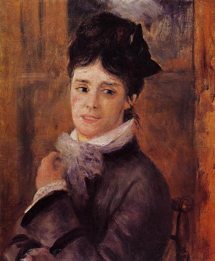 克劳德·莫奈夫人 Madame Claude Monet (1872)，皮耶尔·奥古斯特·雷诺阿