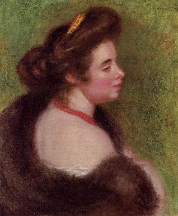 莫里斯·丹尼斯夫人 nee 珍妮·布多 Madame Maurice Denis nee Jeanne Boudot (1904)，皮耶尔·奥古斯特·雷诺阿