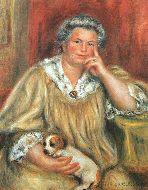 雷诺阿夫人和鲍勃 Madame Renoir and Bob (1910),皮耶尔·奥古斯特·雷诺阿
