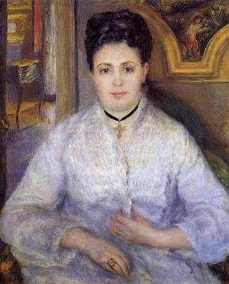维克多·乔凯夫人 Madame Victor Chocquet (1875)，皮耶尔·奥古斯特·雷诺阿