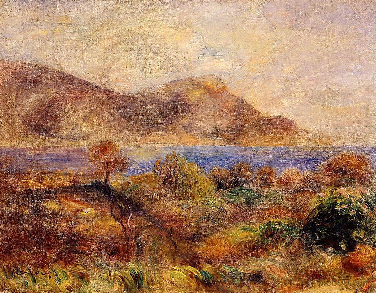 地中海景观 Mediteranean Landscape (c.1905)，皮耶尔·奥古斯特·雷诺阿