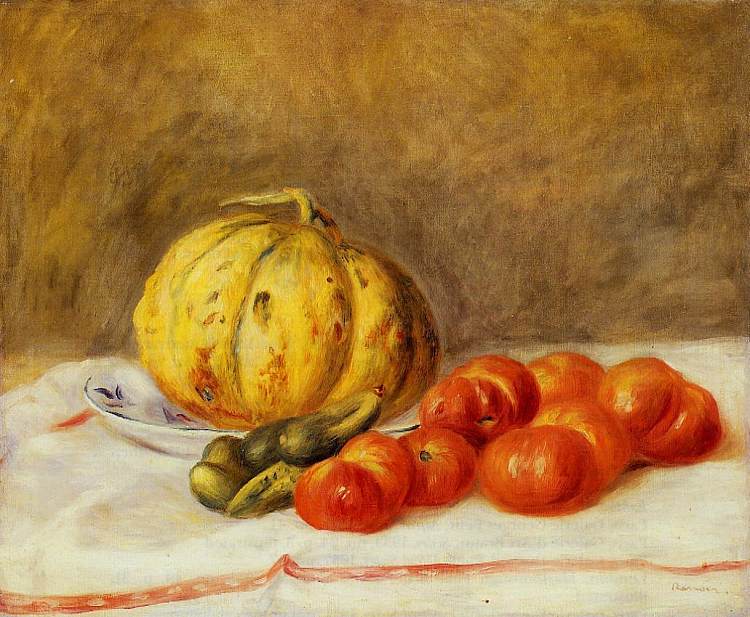 甜瓜和西红柿 Melon and Tomatos (1903)，皮耶尔·奥古斯特·雷诺阿