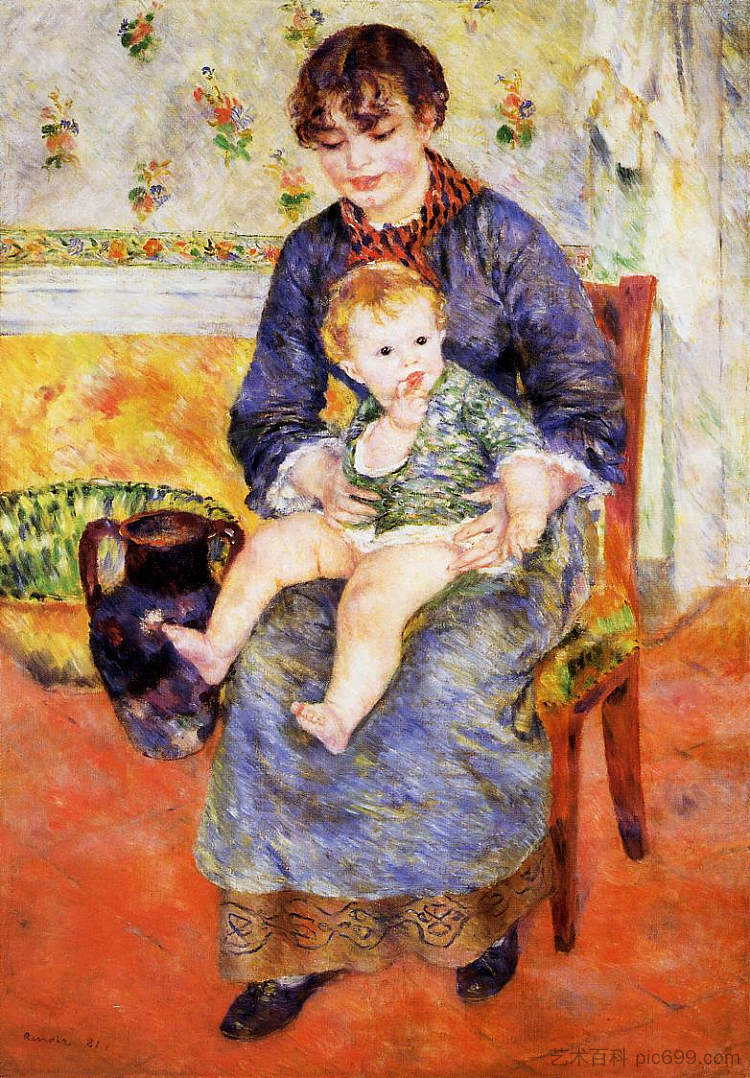 母亲与孩子 Mother and Child (1881),皮耶尔·奥古斯特·雷诺阿