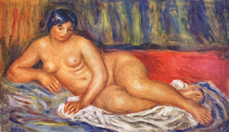 裸女斜倚着 Nude girl reclining (1917)，皮耶尔·奥古斯特·雷诺阿