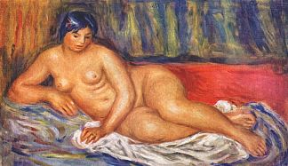 裸女斜倚着 Nude girl reclining (1917)，皮耶尔·奥古斯特·雷诺阿