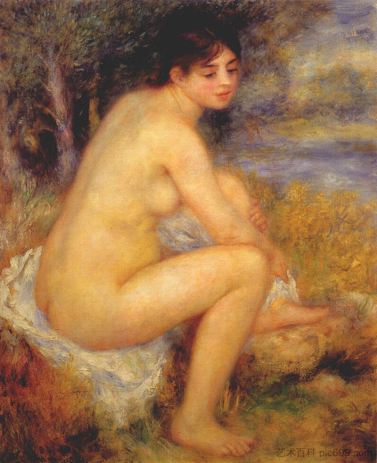 风景中的裸体 Nude in a landscape (1883)，皮耶尔·奥古斯特·雷诺阿