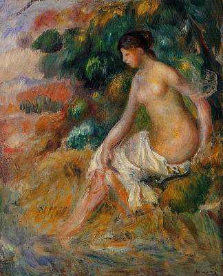 草木中的裸体 Nude in the Greenery (1887)，皮耶尔·奥古斯特·雷诺阿