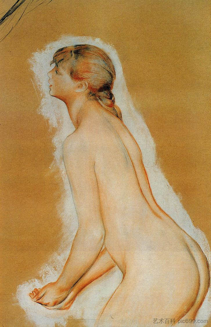 裸体(大浴者研究) Nude (Study for The Large Bathers ) (1886 - 1887)，皮耶尔·奥古斯特·雷诺阿