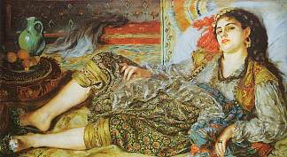 奥达利斯克（阿尔及利亚妇女） Odalisque (An Algerian Woman) (1870)，皮耶尔·奥古斯特·雷诺阿
