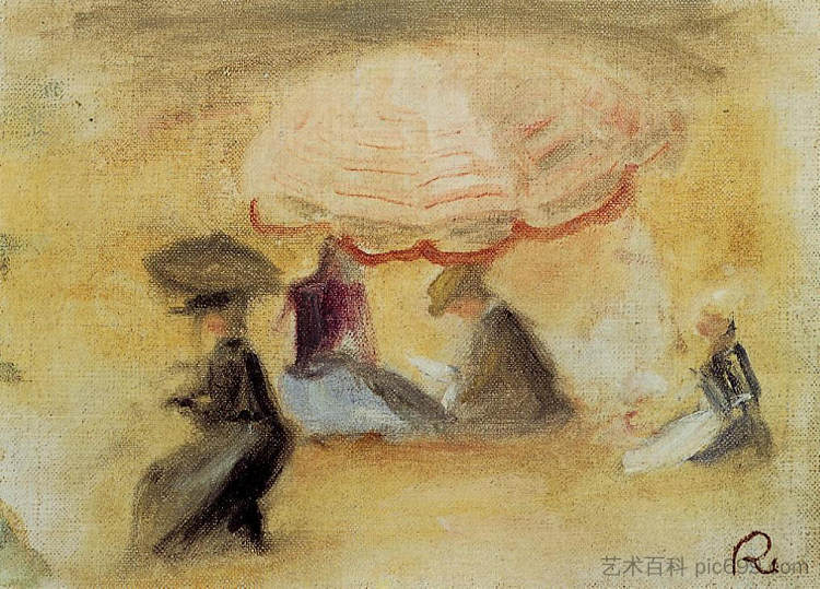 在海滩上 On the Beach (1898)，皮耶尔·奥古斯特·雷诺阿
