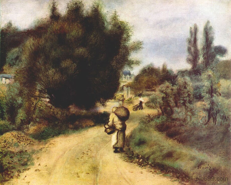 在河岸上 On the river banks (1907),皮耶尔·奥古斯特·雷诺阿