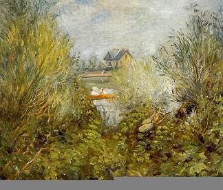 在塞纳河畔，靠近阿让特伊 On the Seine, near Argenteuil (c.1874)，皮耶尔·奥古斯特·雷诺阿