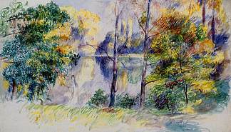 公园的场景 Park Scene，皮耶尔·奥古斯特·雷诺阿