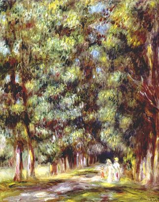 穿过灌木丛的小路 Path through the undergrowth (1910)，皮耶尔·奥古斯特·雷诺阿