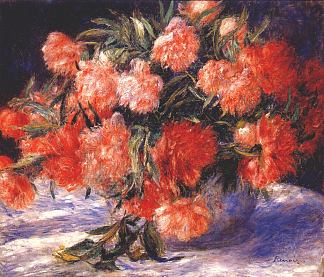 牡丹 Peonies (c.1880)，皮耶尔·奥古斯特·雷诺阿