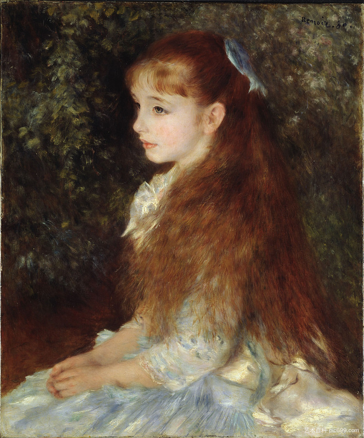 Irene Cahen小姐(小艾琳) Mademoiselle Irène Cahen d'Anvers (Little Irene) (1880)，皮耶尔·奥古斯特·雷诺阿