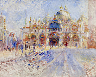 威尼斯圣马可广场 The Piazza San Marco, Venice (1881)，皮耶尔·奥古斯特·雷诺阿