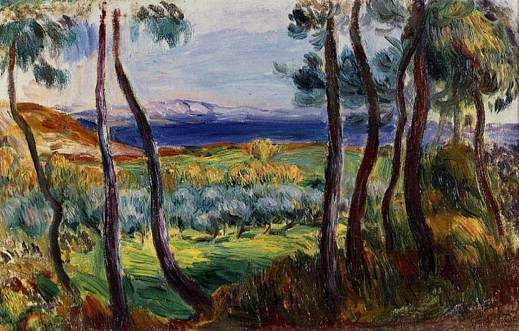 加涅斯附近的松树 Pines in the Vicinity of Cagnes (1910),皮耶尔·奥古斯特·雷诺阿