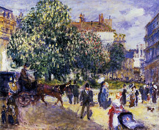 特里尼特广场 Place de la Trinite (1875)，皮耶尔·奥古斯特·雷诺阿
